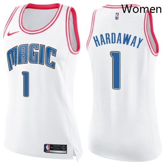 Womens Nike Orlando Magic 1 Penny Hardaway Swingman WhitePink Fashion NBA Jersey Womens Nike Orlando Magic 1 Penny Hardaway Swingman WhitePink Fashion NBA Jersey