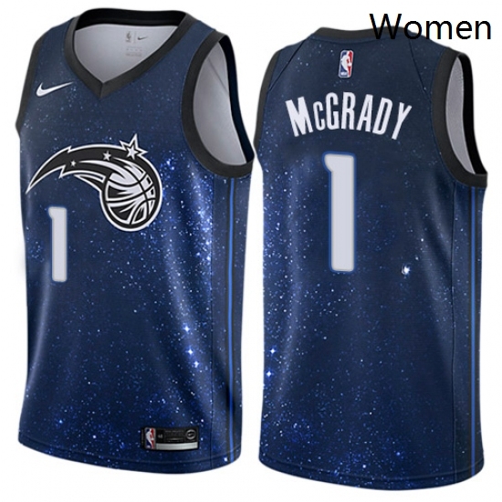 Womens Nike Orlando Magic 1 Tracy Mcgrady Swingman Blue NBA Jersey City Edition Womens Nike Orlando Magic 1 Tracy Mcgrady Swingman Blue NBA Jersey City Edition