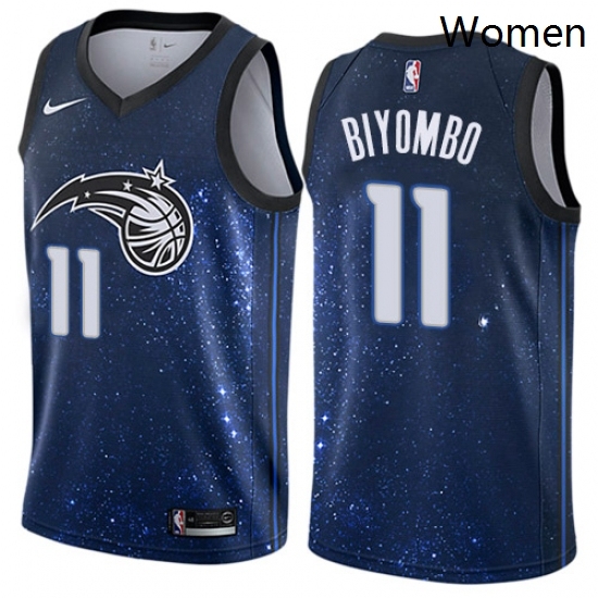 Womens Nike Orlando Magic 11 Bismack Biyombo Swingman Blue NBA Jersey City Edition Womens Nike Orlando Magic 11 Bismack Biyombo Swingman Blue NBA Jersey City Edition