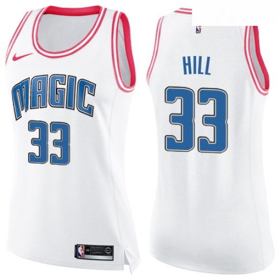Womens Nike Orlando Magic 33 Grant Hill Swingman WhitePink Fashion NBA Jersey Womens Nike Orlando Magic 33 Grant Hill Swingman WhitePink Fashion NBA Jersey