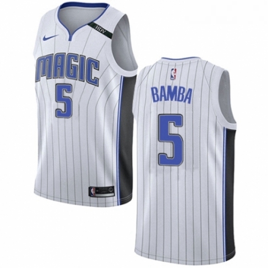 Womens Nike Orlando Magic 5 Mohamed Bamba Authentic White NBA Jersey Association Edition Womens Nike Orlando Magic 5 Mohamed Bamba Authentic White NBA Jersey Association Edition