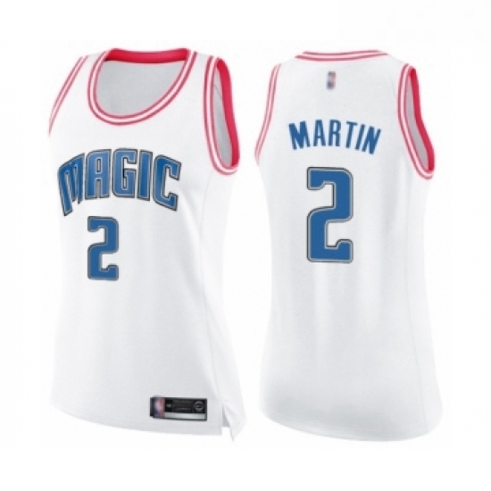 Womens Orlando Magic 2 Jarell Martin Swingman White Pink Fashion Basketball Jersey Womens Orlando Magic 2 Jarell Martin Swingman White Pink Fashion Basketball Jersey