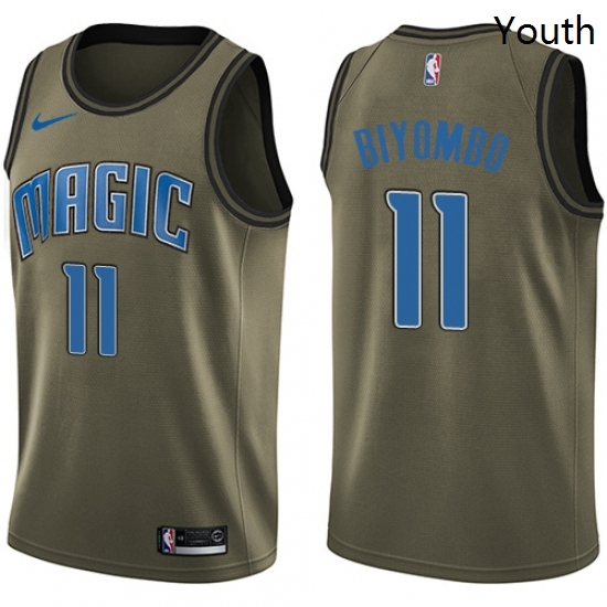 Youth Nike Orlando Magic 11 Bismack Biyombo Swingman Green Salute to Service NBA Jersey Youth Nike Orlando Magic 11 Bismack Biyombo Swingman Green Salute to Service NBA Jersey