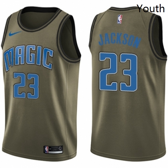 Youth Nike Orlando Magic 23 Justin Jackson Swingman Green Salute to Service NBA Jersey Youth Nike Orlando Magic 23 Justin Jackson Swingman Green Salute to Service NBA Jersey