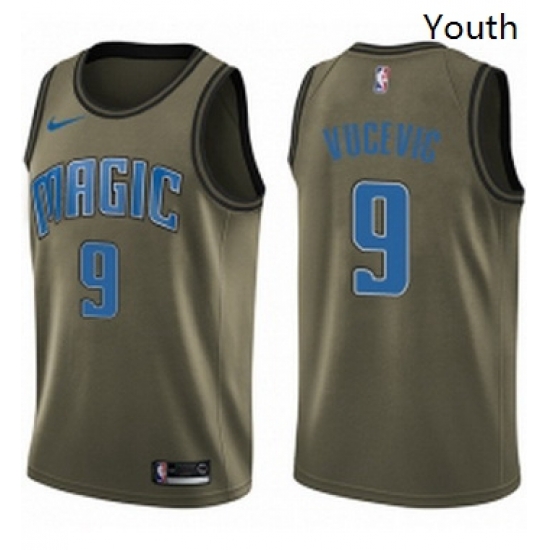 Youth Nike Orlando Magic 9 Nikola Vucevic Swingman Green Salute to Service NBA Jersey Youth Nike Orlando Magic 9 Nikola Vucevic Swingman Green Salute to Service NBA Jersey