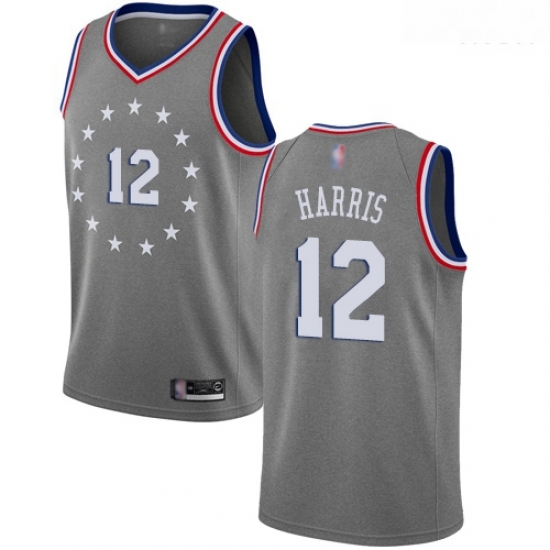 76ers #12 Tobias Harris Gray Basketball Swingman City Edition 2018 19 Jersey 76ers #12 Tobias Harris Gray Basketball Swingman City Edition 2018 19 Jersey