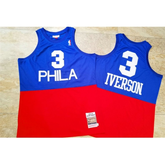 76ers 3 Allen Iverson Blue Red 2003 04 Hardwood Classics Swingman Jersey 76ers 3 Allen Iverson Blue Red 2003 04 Hardwood Classics Swingman Jersey