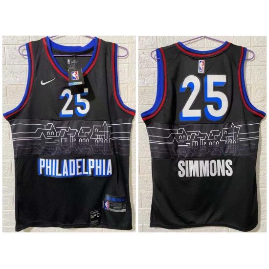 Men Philadelphia 76ers 25 Ben Simmons Black 2020 21 City Edition Nike Swingman Jersey Men Philadelphia 76ers 25 Ben Simmons Black 2020 21 City Edition Nike Swingman Jersey