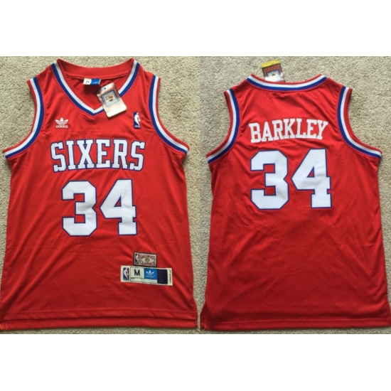 Mens Charles Barkley philadelphia Sixers Throwback jersey red Mens Charles Barkley philadelphia Sixers Throwback jersey red