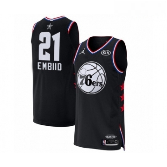 Mens Jordan Philadelphia 76ers 21 Joel Embiid Authentic Black 2019 All Star Game Basketball Jersey Mens Jordan Philadelphia 76ers 21 Joel Embiid Authentic Black 2019 All Star Game Basketball Jersey