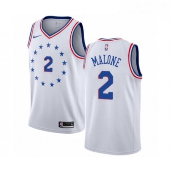 Mens Nike Philadelphia 76ers 2 Moses Malone White Swingman Jersey Earned Edition Mens Nike Philadelphia 76ers 2 Moses Malone White Swingman Jersey Earned Edition
