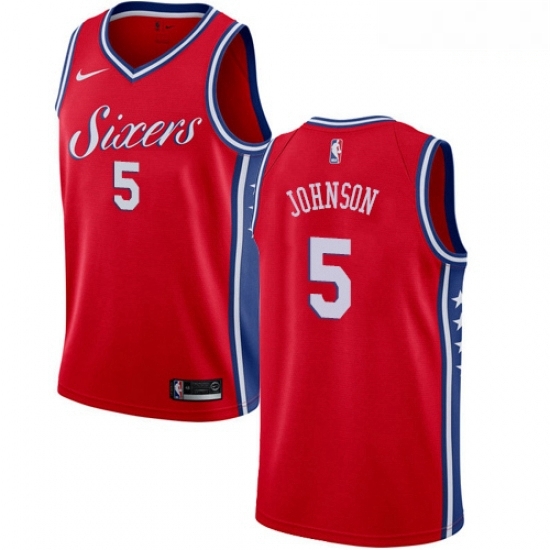 Mens Nike Philadelphia 76ers 5 Amir Johnson Swingman Red Alternate NBA Jersey Statement Edition Mens Nike Philadelphia 76ers 5 Amir Johnson Swingman Red Alternate NBA Jersey Statement Edition