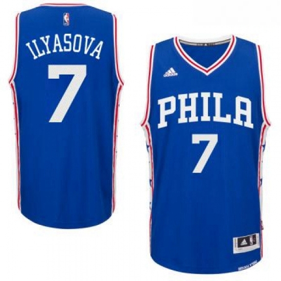 Mens Philadelphia 76ers 7 Ersan Ilyasova adidas Royal Swingman Road Jersey Mens Philadelphia 76ers 7 Ersan Ilyasova adidas Royal Swingman Road Jersey