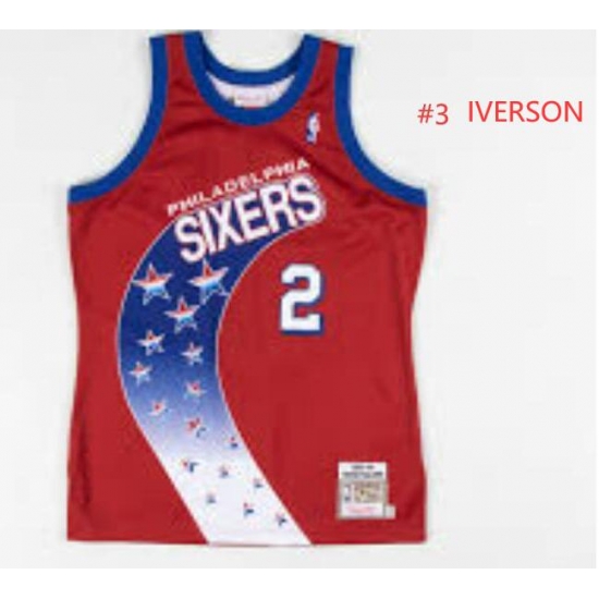 Mitchell & Ness Allen Iverson Philadelphia 76ers 1993-94 Hardwood Classics Stitched Jersey Mitchell & Ness Allen Iverson Philadelphia 76ers 1993-94 Hardwood Classics Stitched Jersey