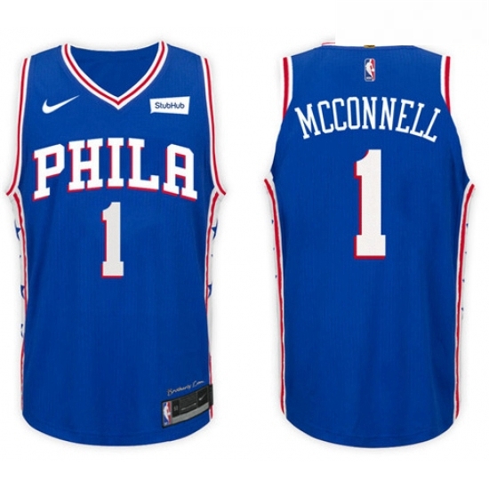 Nike NBA Philadelphia 76ers 1 T J McConnell Jersey 2017 18 New Season Blue Jers Nike NBA Philadelphia 76ers 1 T J McConnell Jersey 2017 18 New Season Blue Jers