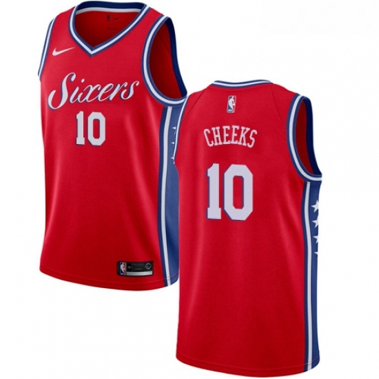 Womens Nike Philadelphia 76ers 10 Maurice Cheeks Swingman Red Alternate NBA Jersey Statement Edition Womens Nike Philadelphia 76ers 10 Maurice Cheeks Swingman Red Alternate NBA Jersey Statement Edition