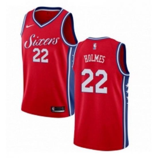 Womens Nike Philadelphia 76ers 22 Richaun Holmes Swingman Red Alternate NBA Jersey Statement Edition Womens Nike Philadelphia 76ers 22 Richaun Holmes Swingman Red Alternate NBA Jersey Statement Edition