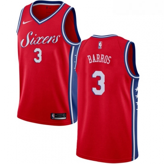 Womens Nike Philadelphia 76ers 3 Dana Barros Swingman Red Alternate NBA Jersey Statement Edition Womens Nike Philadelphia 76ers 3 Dana Barros Swingman Red Alternate NBA Jersey Statement Edition