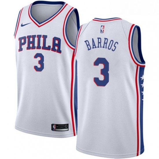 Womens Nike Philadelphia 76ers 3 Dana Barros Swingman White Home NBA Jersey Association Edition Womens Nike Philadelphia 76ers 3 Dana Barros Swingman White Home NBA Jersey Association Edition