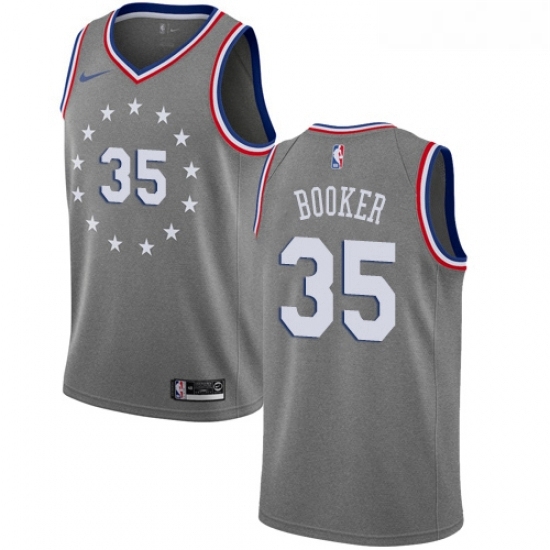 Womens Nike Philadelphia 76ers 35 Trevor Booker Swingman Gray NBA Jersey City Edition Womens Nike Philadelphia 76ers 35 Trevor Booker Swingman Gray NBA Jersey City Edition