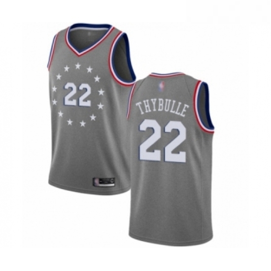 Womens Philadelphia 76ers 22 Mattise Thybulle Swingman Gray Basketball Jersey City Edition Womens Philadelphia 76ers 22 Mattise Thybulle Swingman Gray Basketball Jersey City Edition