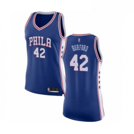 Womens Philadelphia 76ers 42 Al Horford Swingman Blue Basketball Jersey Icon Edition Womens Philadelphia 76ers 42 Al Horford Swingman Blue Basketball Jersey Icon Edition