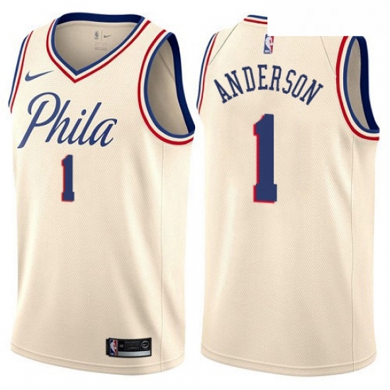 Youth Nike Philadelphia 76ers 1 Justin Anderson Swingman Cream NBA Jersey City Edition Youth Nike Philadelphia 76ers 1 Justin Anderson Swingman Cream NBA Jersey City Edition