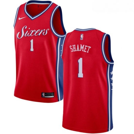Youth Nike Philadelphia 76ers 1 Landry Shamet Swingman Red NBA Jersey Statement Edition Youth Nike Philadelphia 76ers 1 Landry Shamet Swingman Red NBA Jersey Statement Edition