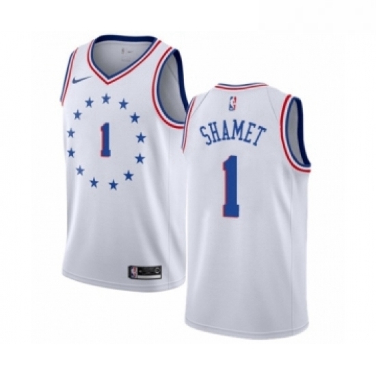 Youth Nike Philadelphia 76ers 1 Landry Shamet White Swingman Jersey Earned Edition Youth Nike Philadelphia 76ers 1 Landry Shamet White Swingman Jersey Earned Edition