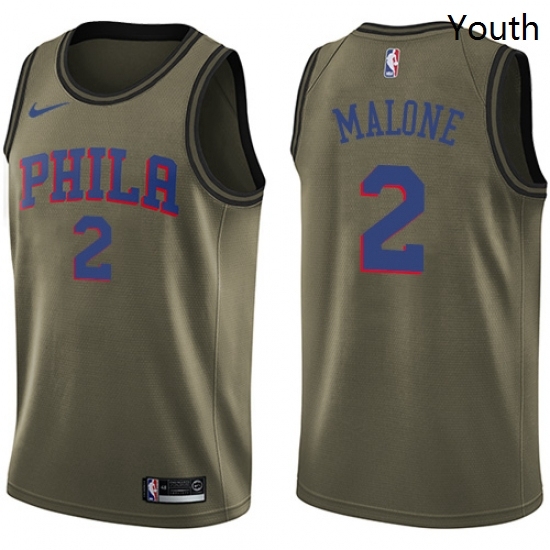 Youth Nike Philadelphia 76ers 2 Moses Malone Swingman Green Salute to Service NBA Jersey Youth Nike Philadelphia 76ers 2 Moses Malone Swingman Green Salute to Service NBA Jersey