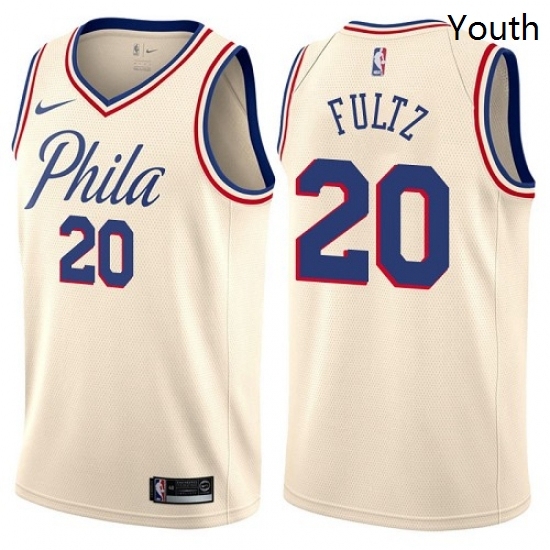 Youth Nike Philadelphia 76ers 20 Markelle Fultz Swingman Cream NBA Jersey City Edition Youth Nike Philadelphia 76ers 20 Markelle Fultz Swingman Cream NBA Jersey City Edition