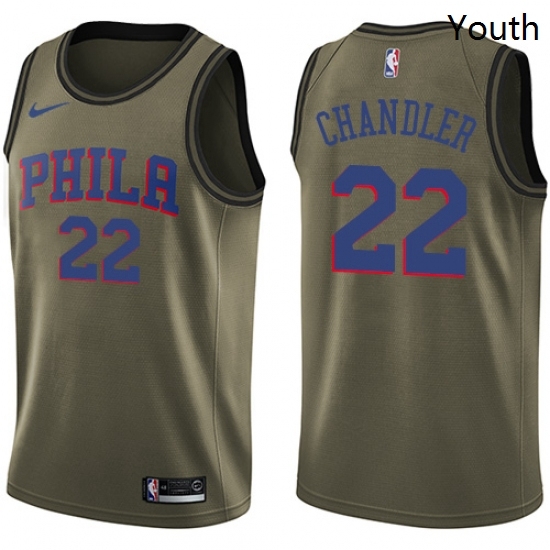 Youth Nike Philadelphia 76ers 22 Wilson Chandler Swingman Green Salute to Service NBA Jersey Youth Nike Philadelphia 76ers 22 Wilson Chandler Swingman Green Salute to Service NBA Jersey