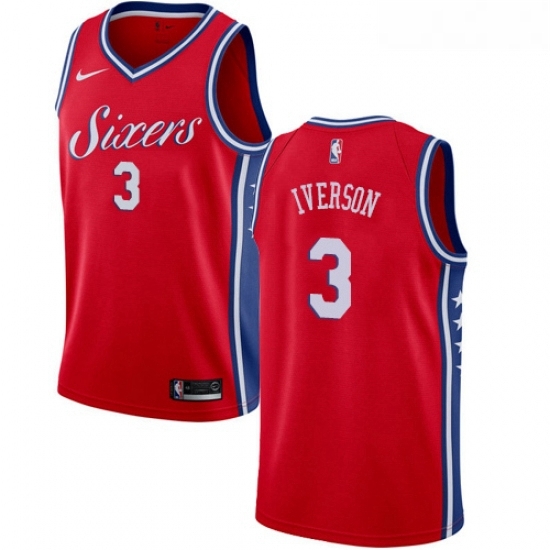 Youth Nike Philadelphia 76ers 3 Allen Iverson Swingman Red Alternate NBA Jersey Statement Edition Youth Nike Philadelphia 76ers 3 Allen Iverson Swingman Red Alternate NBA Jersey Statement Edition