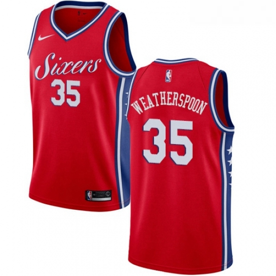 Youth Nike Philadelphia 76ers 35 Clarence Weatherspoon Authentic Red Alternate NBA Jersey Statement Edition Youth Nike Philadelphia 76ers 35 Clarence Weatherspoon Authentic Red Alternate NBA Jersey Statement Edition