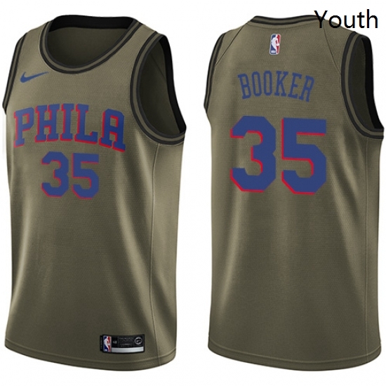 Youth Nike Philadelphia 76ers 35 Trevor Booker Swingman Green Salute to Service NBA Jersey Youth Nike Philadelphia 76ers 35 Trevor Booker Swingman Green Salute to Service NBA Jersey