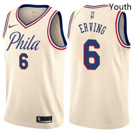 Youth Nike Philadelphia 76ers 6 Julius Erving Swingman Cream NBA Jersey City Edition Youth Nike Philadelphia 76ers 6 Julius Erving Swingman Cream NBA Jersey City Edition