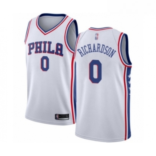 Youth Philadelphia 76ers 0 Josh Richardson Swingman White Basketball Jersey Association Edition Youth Philadelphia 76ers 0 Josh Richardson Swingman White Basketball Jersey Association Edition
