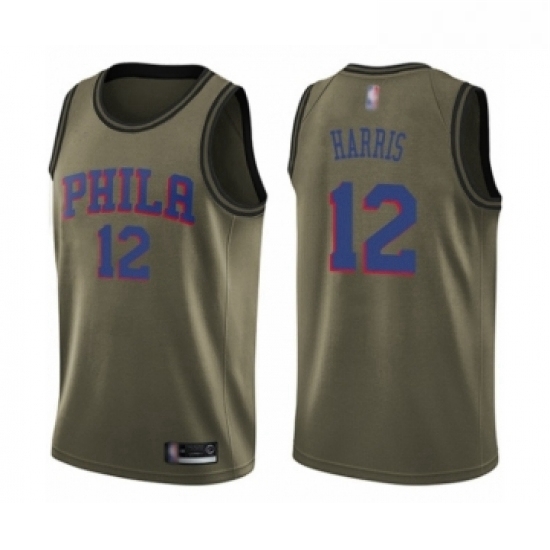 Youth Philadelphia 76ers 12 Tobias Harris Swingman Green Salute to Service Basketball Jersey Youth Philadelphia 76ers 12 Tobias Harris Swingman Green Salute to Service Basketball Jersey