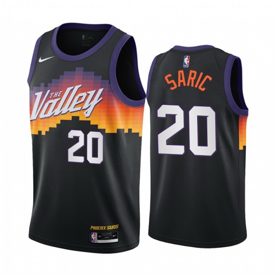 Men Nike Phoenix Suns 20 Dario Saric Black NBA Swingman 2020 21 City Edition Jersey Men Nike Phoenix Suns 20 Dario Saric Black NBA Swingman 2020 21 City Edition Jersey