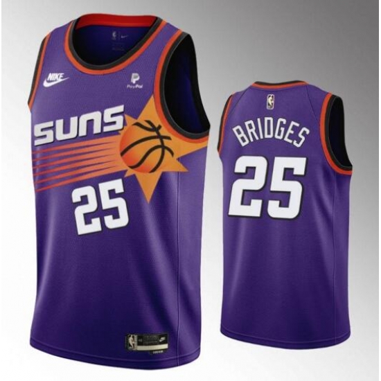 Men Nike Phoenix Suns 25 Mikal Bridges Swingman Purple NBA Jersey Men Nike Phoenix Suns 25 Mikal Bridges Swingman Purple NBA Jersey