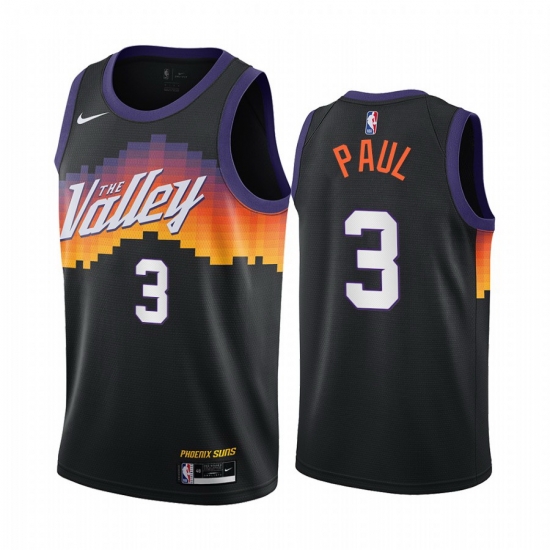 Men Nike Phoenix Suns 3 Chris Paul Black NBA Swingman 2020 21 City Edition Jersey Men Nike Phoenix Suns 3 Chris Paul Black NBA Swingman 2020 21 City Edition Jersey