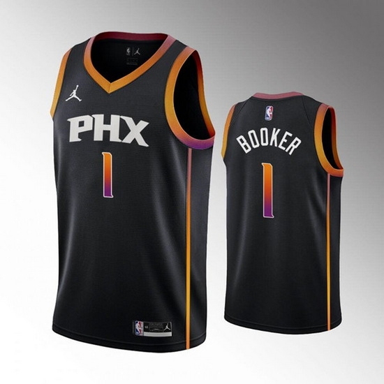 Men Phoenix Suns 1 Devin Booker Balck Stitched Basketball Jersey Men Phoenix Suns 1 Devin Booker Balck Stitched Basketball Jersey