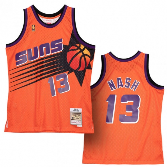 Men Phoenix Suns 13 Steve Nash Orange 1996 97 Throwback Stitched Jersey Men Phoenix Suns 13 Steve Nash Orange 1996 97 Throwback Stitched Jersey