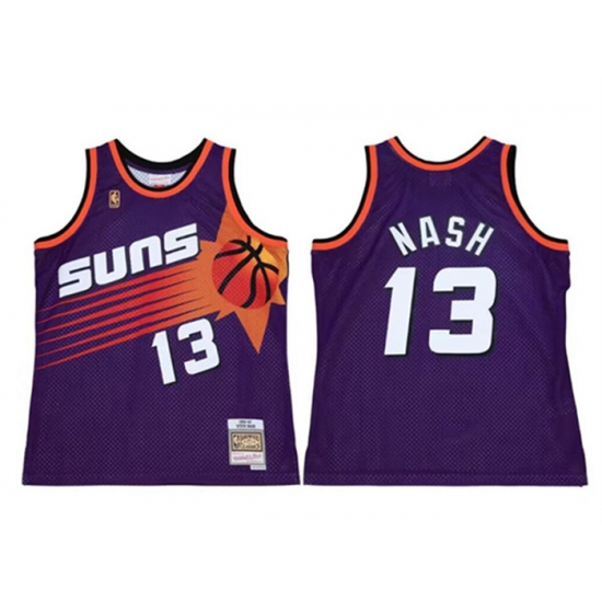 Men Phoenix Suns 13 Steve Nash Purple Throwback Swingman Stitched Jersey Men Phoenix Suns 13 Steve Nash Purple Throwback Swingman Stitched Jersey