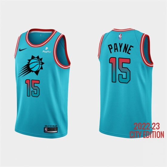 Men Phoenix Suns 15 Cameron Payne 2022 23 Blue City Edition Stitched Basketball Jersey Men Phoenix Suns 15 Cameron Payne 2022 23 Blue City Edition Stitched Basketball Jersey