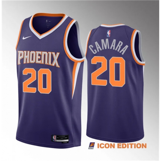 Men Phoenix Suns 20 Toumani Camara Purple 2023 Draft Icon Edition Stitched Basketball Jersey Men Phoenix Suns 20 Toumani Camara Purple 2023 Draft Icon Edition Stitched Basketball Jersey