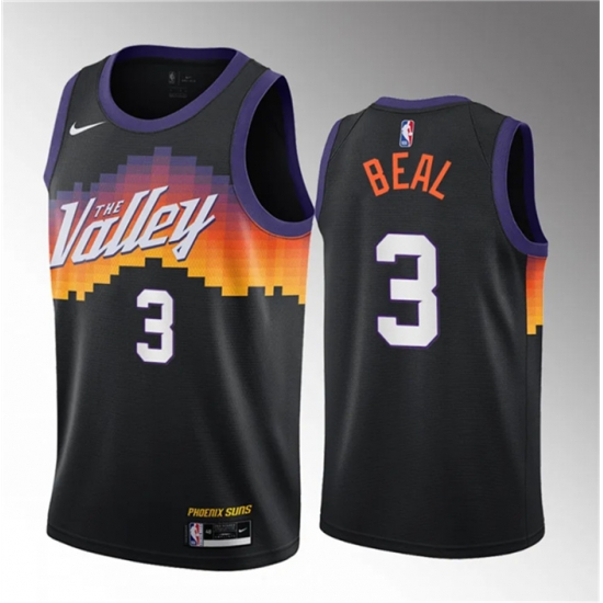 Men Phoenix Suns 3 Bradley Beal Balck 2021 22 City Edition Stitched Basketball Jersey Men Phoenix Suns 3 Bradley Beal Balck 2021 22 City Edition Stitched Basketball Jersey