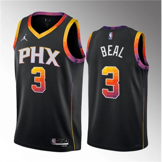 Men Phoenix Suns 3 Bradley Beal Black 2022 23 Statement Edition Stitched Basketball Jersey Men Phoenix Suns 3 Bradley Beal Black 2022 23 Statement Edition Stitched Basketball Jersey
