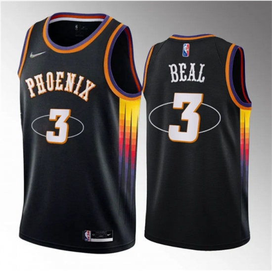 Men Phoenix Suns 3 Bradley Beal Black Statement Edition Stitched Basketball Jersey Men Phoenix Suns 3 Bradley Beal Black Statement Edition Stitched Basketball Jersey