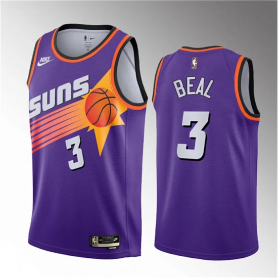 Men Phoenix Suns 3 Bradley Beal Purple Classic Edition Stitched Basketball Jersey Men Phoenix Suns 3 Bradley Beal Purple Classic Edition Stitched Basketball Jersey
